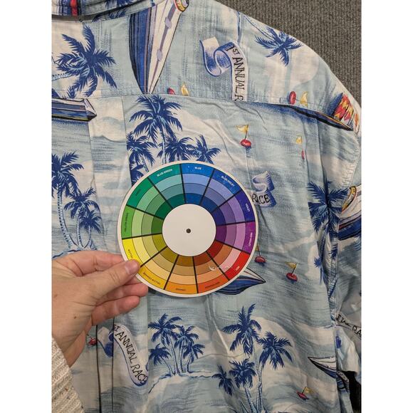 Vtg Weekender Camp Shirt Mens 2XL Boats All Over Print Cabana Lounge Speedboats - Picture 5 of 9